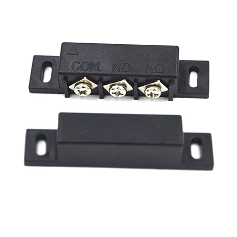 4Sets Magnetic Reed Switch, Magnetic Door Switch/Magnetic Contact Switch/Normally Open Closed NC NO Door Alarm Window Security, for DC 5V 12V 24V Light
