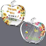 Chunful 2 Pcs Class of 2026 Teacher Appreciation Gifts Acrylic Paperweight Graduation Gifts Thank You Teacher from Students End of Year for First Day of School Presents Retirement Day(Bee)
