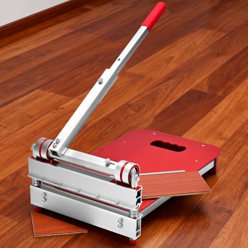 Image of 13 inch Pro Vinyl Plank Cutter with Extra HSS Blade, Laminate Floor Cutter for Laminate Floor, Engineer Wood, LVP, LVT, VCT, SPC, WPC, Maximum cut to13 mm ! Simple Assembly, Quick Cutting
