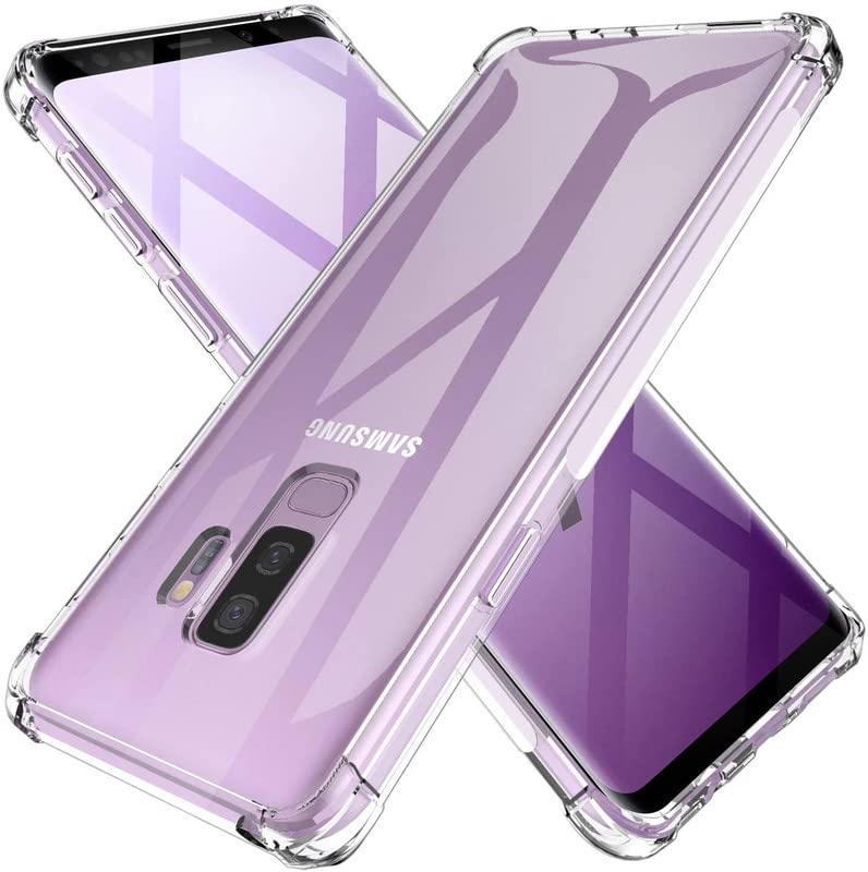 SmartLike Samsung Galaxy S9+, [Bumper] Exculsive Transparent with Anti Dust Plugs Shockproof Slim Back Cover Case for Samsung Galaxy S9+ / Samsung Galaxy S9 Plus - Transparent (B09T75HW6Q) Amazon Price History, Amazon Price Tracker