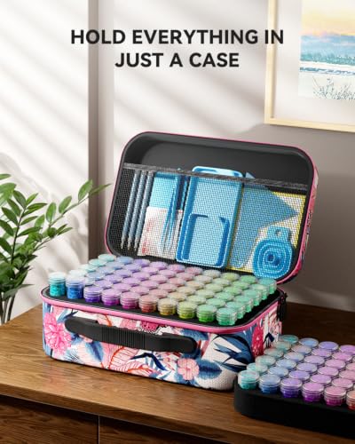 Image of ARTDOT 120 Slots Storage Container for Diamond Art Kits for Adults,Portable Bead Storage Boxes for Diamond Painting Accessories and Tools