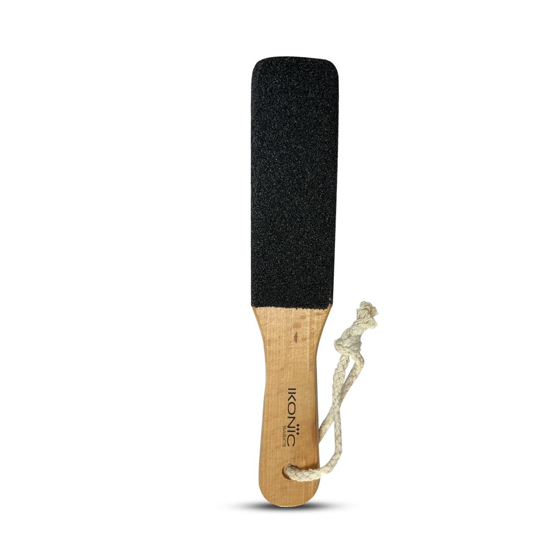 Ikonic Wooden Foot File IKB-706C – Professional Dual-Sided Callus Remover for Men & Women | Curved Pedicure Tool with Ergonomic Handle | Ideal for Smooth Feet at Home, Salon, Spa & Personal Beauty Care Use-image-2