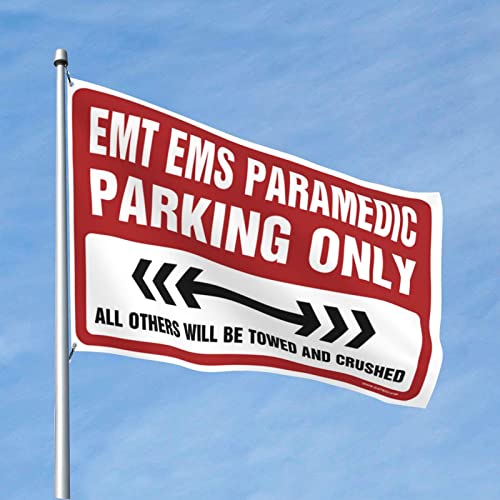 Drapeau de jardin EMT EMS paramédic grand format pour pavillonner votre cour