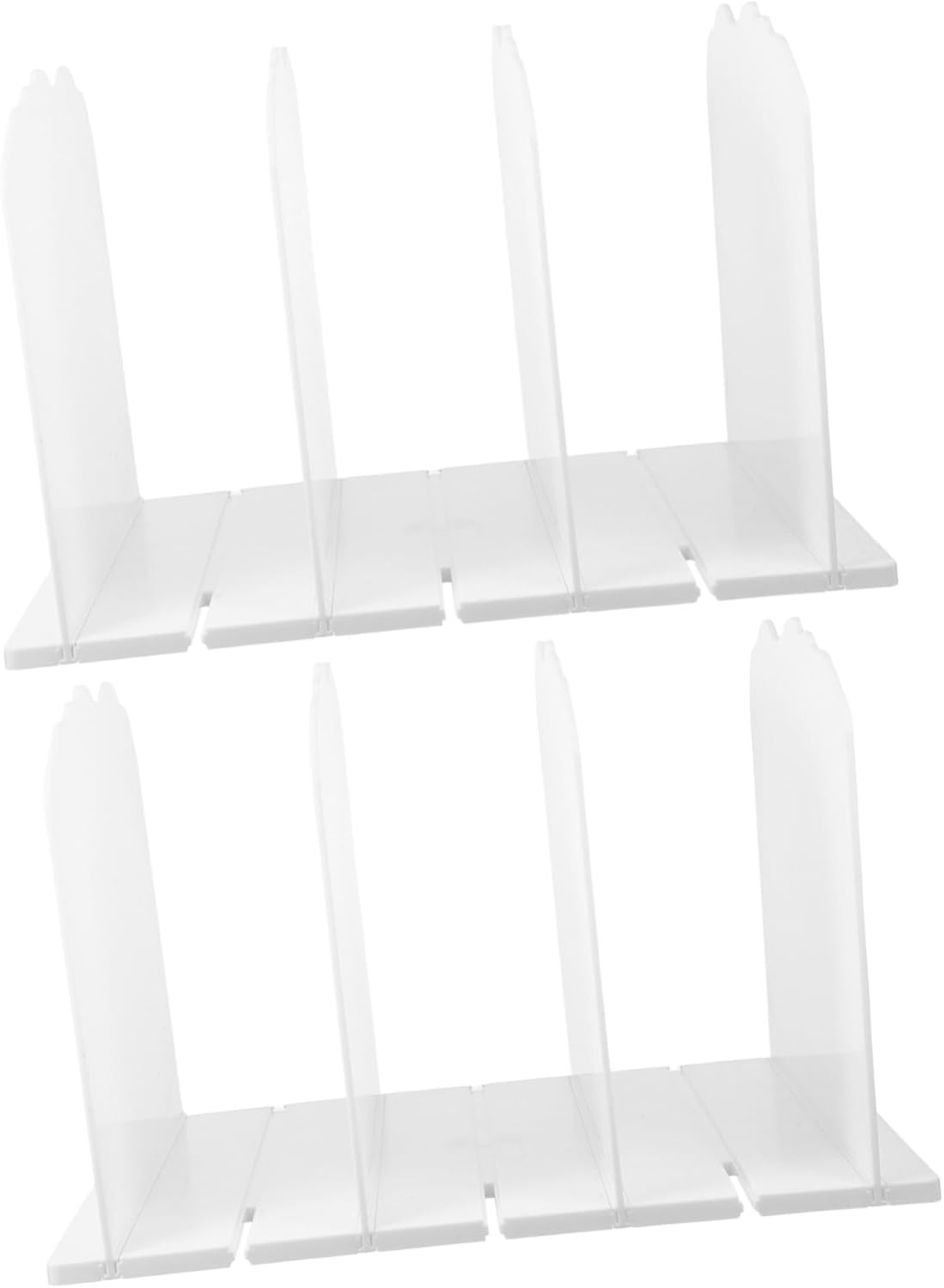 Zerodeko 2pcs Adjustable Wavy Closet Dividers Portable Shelf Organizers for Handbags Purse Storage for Dorm Rooms Hotels Easy Assembly Elegant Design