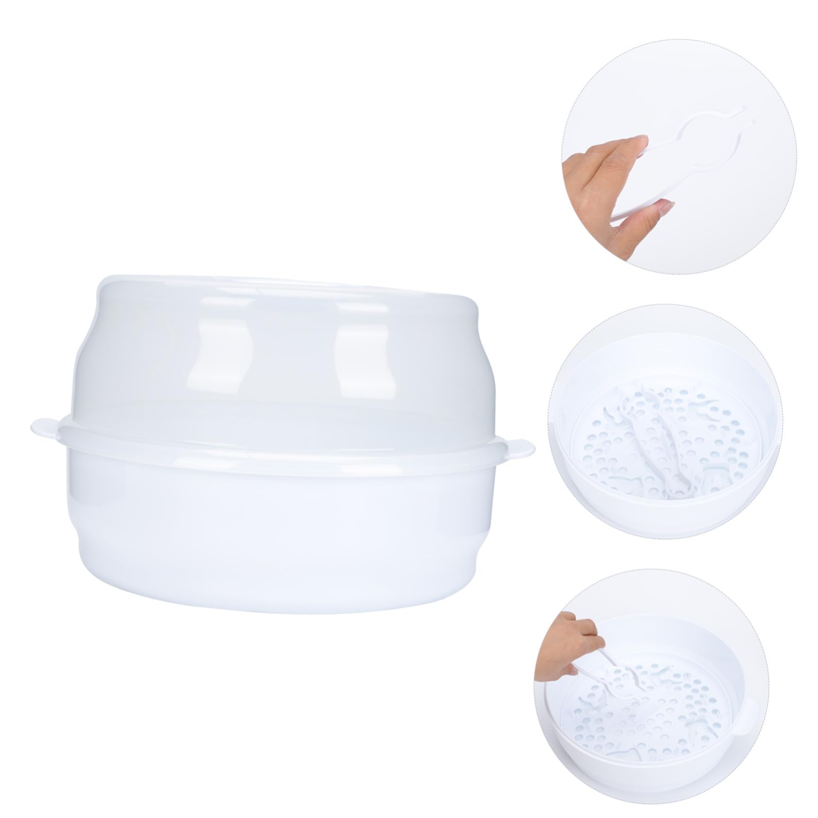 Estuche Para Biberones y Chupetes Para Bebés, Compacto, Resistente Abs, Apto Para Microondas, Adecuado Para Lactancia y Viajes, Diseño Ligero Blanco, Almacenamiento Práctico Para Madres