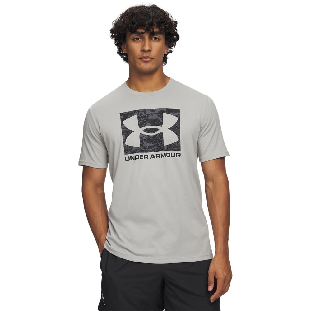 Under Armour UA ABC CAMO Boxed Logo SS - Titan/Schwarz - SM