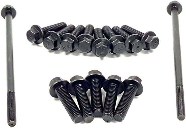 Kit de parafusos do cárter CAIMOTO para motores GM LS e cárter Holley 302-1, 302-2 e 302-3 – 15 unidades