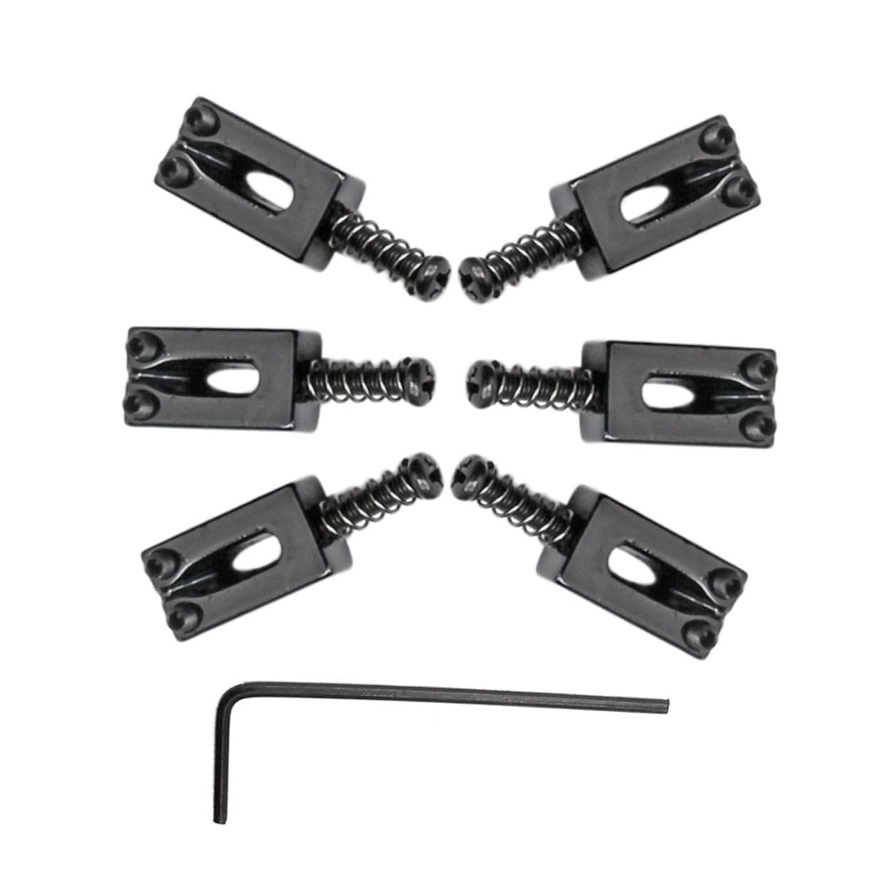 Levemolo Replacement Guitar Saddle Set Style Parts for Guitar Saddles Zinc Alloy Black