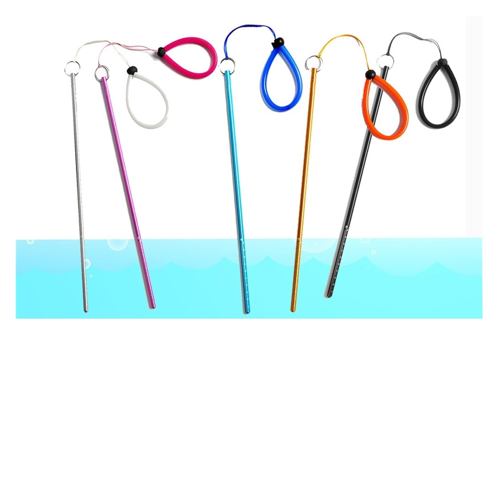 Scuba Dive Stick Pointer Rod Aluminium Alloy Tank Banger Underwater Shaker Noise Maker Diving Stick Pointer (Color : Zwart, Size : 1)