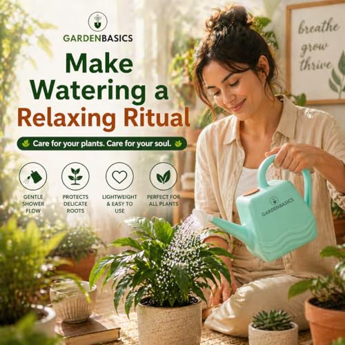 Image of Plant Watering Can 2 Litre | Water Spray Can with Sprinkler Cap | Easy Pour Long Spout | Ergonomic Handle | Ideal for Home, Balcony & Garden Plants | Indoor Outdoor Watering Shower Jug