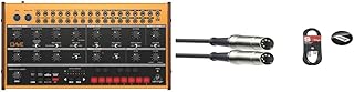 Behringer CRAVE Analog Synthesizer Analog Semi-Modular Synthesizer with 3340 VCO, Classic Ladder Filter, 32-Step Sequencer and 16-Voice Poly Chain & Stagg SMD1 1 m 5 Pin DIN Male Connector Midi Cable