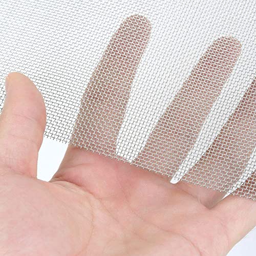 Edelstahl Drahtgewebe,4 Stück Filtergitter Drahtgewebe Filter Mesh Drahtgeflecht 20 Mesh Maschendraht Filtersieb Blatt 1mm Feinmaschiges für Türen Verhindert Mäuse Insekten und Schlangen,300 x 210 mm
