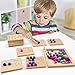 BBtinker Wooden Number Tracing Board Set, Toddler Montessori Math Beads Counting Toy, Preschool Learning and Educational Math Game for Kids