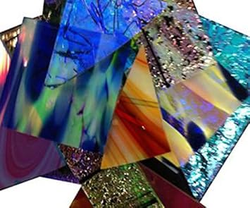 CBS Dichroic Specialty Clear Assorted Glass Jewelry Pack 1/2lb. 90 COE