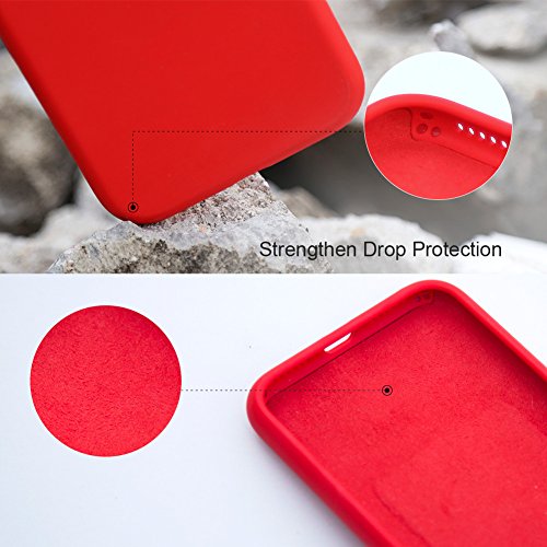 Image of Miracase Designed for iPhone SE 2022 /SE 2020 /7 /8 Case, Multi-Color Silicone Shockproof Phone Case (Red)