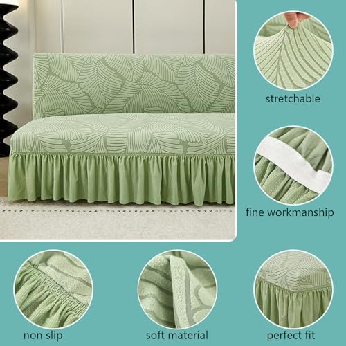 Housse de protection de canapé extensible et ajustée avec jupe