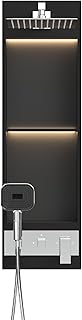 All-in-one Shower Niche w/LED Light & Shower Spray, Bathroom Shower System w/ 304 Stainless Steel Wall Niche, Integrated Black Niche