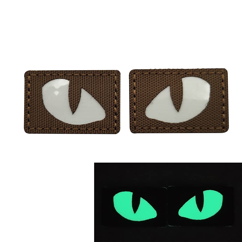PH PandaHall 6pcs Patch Yeux De Chat Phosphorescent 9x3cm