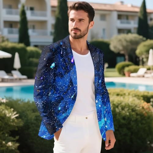 Mumeson Line One Button Casual Blazer for Men Slim Fit Lapel Suit Jacket with Pockets Lightweight Sports Coat3