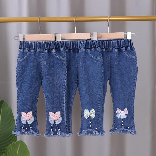 Little Girl Sweatpants Toddler Kid Pants Jeans Soft Elastic Waist Denim Pants Wide Pants for Girls2