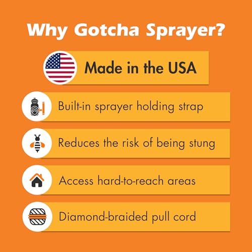 Gotcha Sprayer Pro Extension Pole Adaptor. Spray Aerosol Cans, Our Powder Duster, and Our Spray Bottle from an Extension Pole (All Sold Separately)