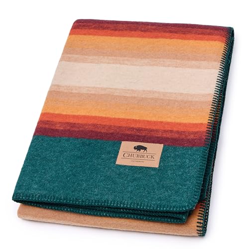 Image of 100% Wool Blanket Camping, 60 inchx84 inch Large Warm Blankets for Winter, Turf