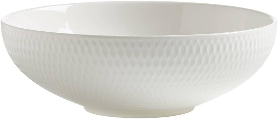 Diamonds Round Soup Bowl Diameter 18.5 cm White