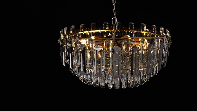 Tinkoso Modern 4-Tier Crystal Chandelier,24" Round Grey K9 Crystal Ceiling Light for Dining Room, Kitchen Island & Bedroom,Elegant Contemporary Lighting Fixture