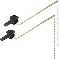 Vista 12 de Kit universal de repuesto de mango de inodoro de montaje frontal de metal compatible con piezas de tanque de inodoro Kohler, manija de palanca