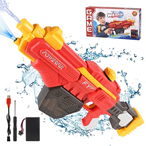 Electric Water Gun For Adult Kids - Squirt Guns Powerful Water Blasters Fully Auto Refill Water Soaker With Battery Powered 680Cc Water Tank Up To 35 Ft, Outdoor Pool Toy Water Guns For Boy Ages 8-12 #TOP4