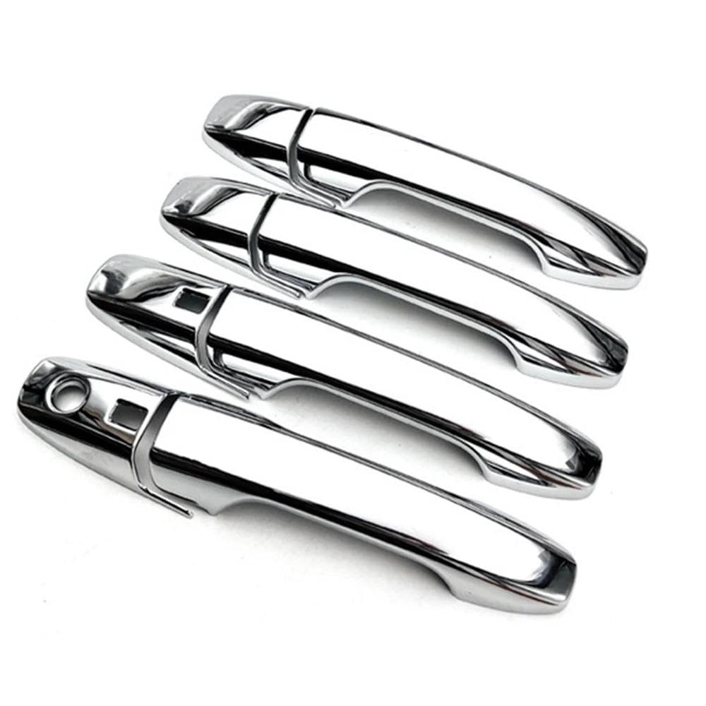 Sxqpocar One Color 8Pcs Chrome Car Exterior Side Door Handle Frame Cover Trim For Perodua Ativa For Raize For Daihatsu Rocky Replacement Parts