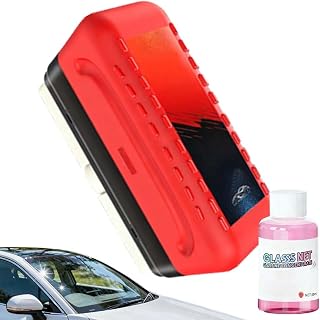 Automotive Oil Film Cleaning Brush, 2025 Upgraded Car Windshield Glass Cleaner for Car Windows, Glass Oil Film Remover Cleaning Board, Anti-Rain Fog, Improves Clarity (1 Set)