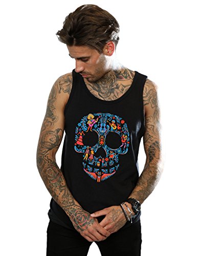 Image of Disney Men's Coco Skull Pattern Vest Large Black