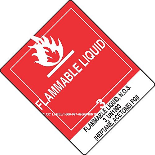 GC LabelsL309P3097, Flammable Liquid, N.O.S. 3, UN1993 (Heptane