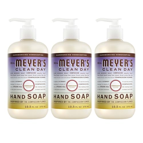 15% coupon - Mrs. Meyer's Compassion Flower Hand Soap, 12.5oz, 3 bottles