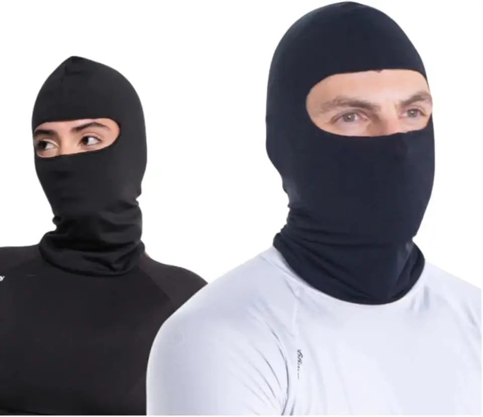 Balaclava Light Tecido Poliéster com Elastano Proteção UV 50+ Máscara Tática Antivento e Antisuor