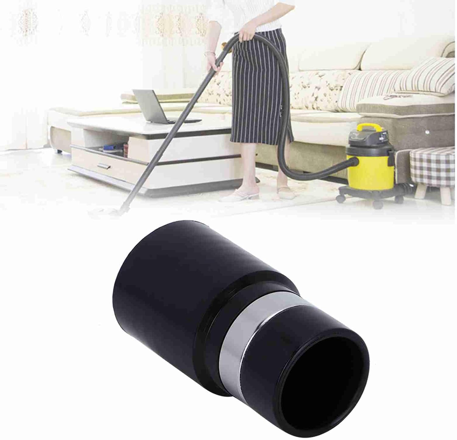 Vacuum Cleaner Hose Connector, Plastic Pipe Fitting for Central Vacuum System Parts, 2Pcs Replacement Connector for Hose Repair and Maintenance
