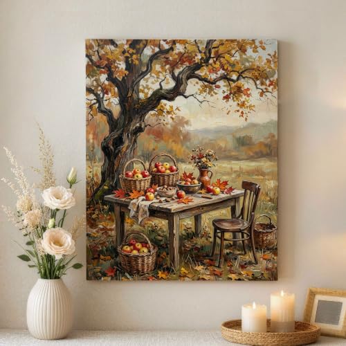 Lienzo de frutas rústico de 16x20 pulgadas para decorar tu cocina con calidez