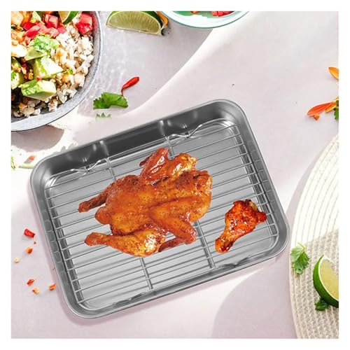 Rôtissoire plat de cuisson four grille antiadhésive et couvercle - 4