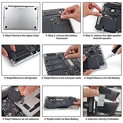 Puredick A1582 A1502 Battery, Replacement Battery A1502 For Macbook Pro 13 Inch Retina [ Early 2015, Mid 2014, Late 2013 ] A1493 - High-Performance And Longevity [11.36V 74.9Wh 18Months Warranty] #TOP6