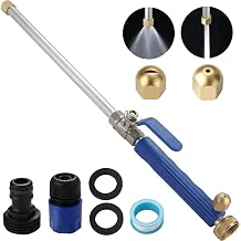 Utrum Upgraded Hydro Jet Nozzle Power Washer for Garden Hose High Pressure Attachment Wand Water Hose Watering Car Gutter Wash Spray Powerful Cleaning Tool Patio Accessories Quick Connector Kit