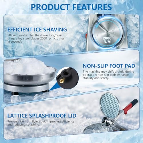 Commercial Snow Cone Machine Stainless