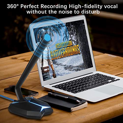 Iukus Usb Computer Microphone, Usb Microphone For Computer Pc Desktop Condenser Usb Mic With Mute Button Compatible For Youtube,Skype,Zoom,Studio,Podcast,Streaming Recording,Gameing #TOP3