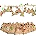Produktbild Adventskalender zum Befüllen - Adventskalender zum Selberfüllen - 24 Deco Säckchen Kette zum selber befüllbar und Aufhängen, Jutesäckchen, Zahlen Buttons - 2018 Weihnachtskalender Geschenk