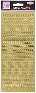 Anita's Small Numbers Outline Stickers - Gold