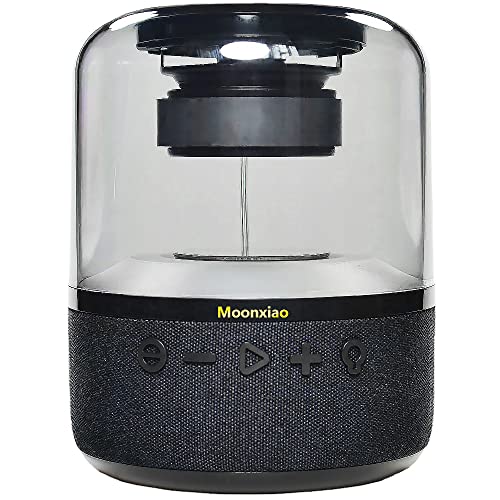 Moonxiao HiFi Wireless Bluetooth Speaker 20W Crystal Glass Speakers with Colorful Atmosphere Nightlights, Bass, Subwoofer, 360° 3D Surround Sound Field, Super Volume