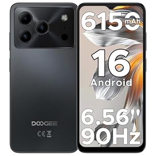 DOOGEE Note 56 Android 16 Smartphone Ohne Vertrag, 6150mAh Akku, 8,45mm Ultradünn + 6.56" HD + 90Hz Handy Günstig, Octa Core, 24 GB + 64 GB/ 2TB TF, 4G Dual SIM Simlockfreie Handys, Face ID/GPS/OTG