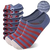 Sunew 8 Pairs No Show Socks for Womens Men Suitable for Matching with Sneakers, Canvas Shoes and Can Handle Various Scenarios Purple Stripe Large
