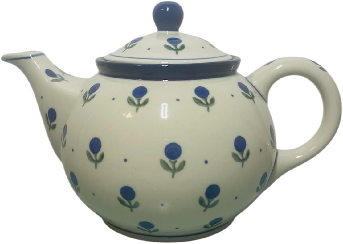 Polish Pottery with Authentic Bolesławiec Multi Patterns, Kitchen Dinnerware, Hand Painted Beautiful Gift from Poland (Polka Dots Sugar Pot (8.5 oz))