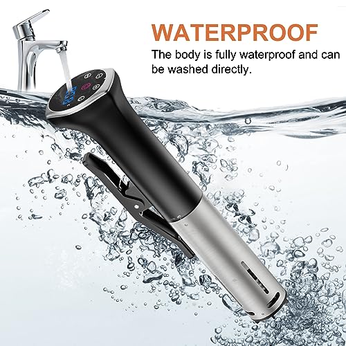 Sous Vide Machine, Sous Vide Cooker 1100W, Immersion Circulator Cooker with Touch Control, Accurate Temperature, Time Control and Fast heating, Low Noise, IPX7 Waterproof - Thumbnail 5